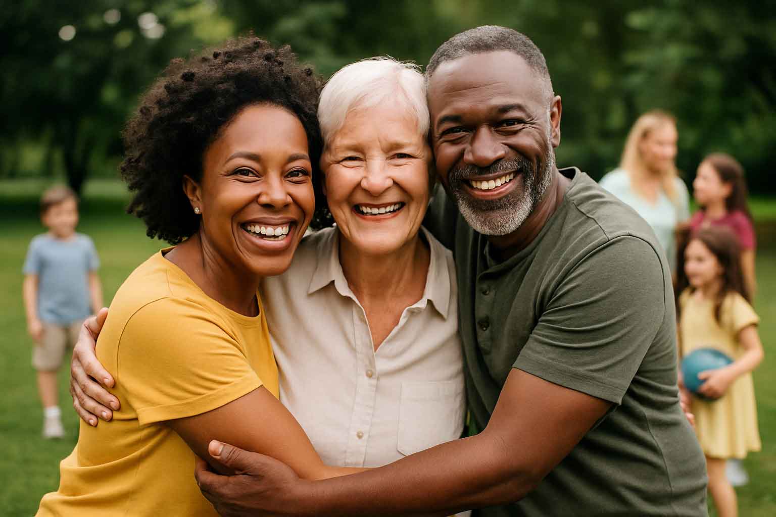 Reunion photo moment